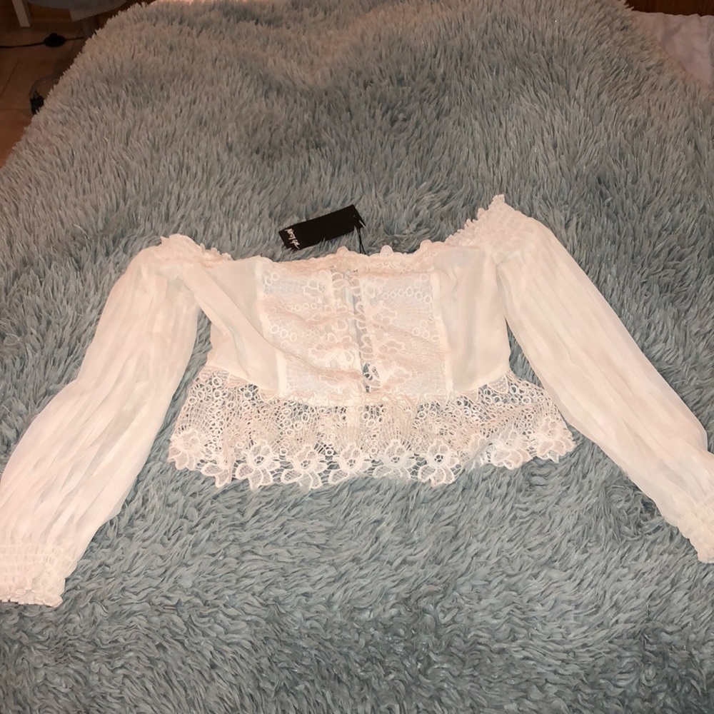 White nasty gal top